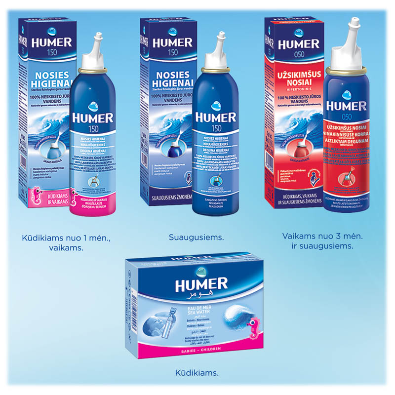 humer alergijos simptomams mazinti