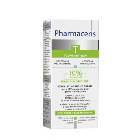 PHARMACERIS T, Sebo Almond-naktinis kremas pilingas, 50ml (dėž.)