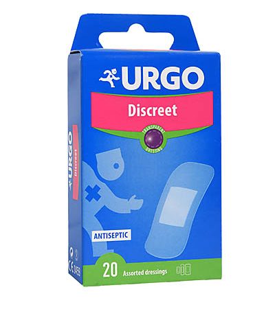 Urgo Discreet nepastebimas pleistras pleistras 20 vnt 3 dydziu