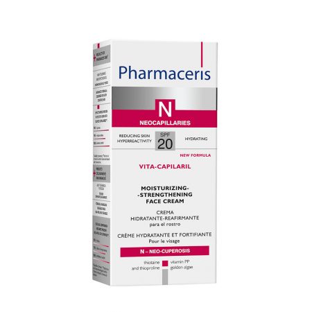 PHARMACERIS N, Vita Capilaril-drėkinamasis kremas, SPF20, 50ml (dėž.)