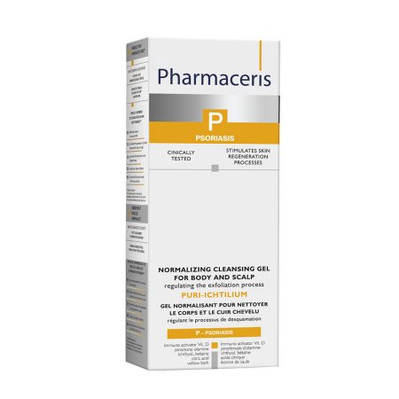 PHARMACERIS P, Puri Ichtilium-kūno ir galvos valomasis gelis, 250ml (dėž.)
