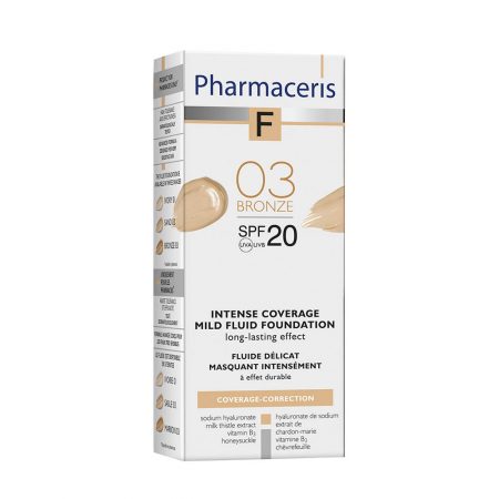PHARMACERIS F, Intensive Coverage-intensyviai dengianti pudra nr.3, SPF20, 30ml (dėž.)