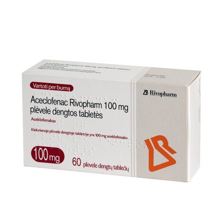 Aceclofenac Rivopharm 100 mg N60 (Pakuotė)