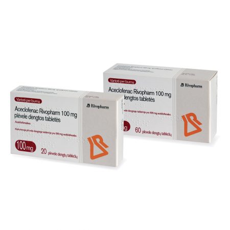 Aceclofenac Rivopharm N20-N60 (2 pakuotės kartu)