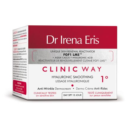 Clinic Way, Nr.1 lyginamasis dieninis kremas su hialuronu, SPF15 (dėž.)
