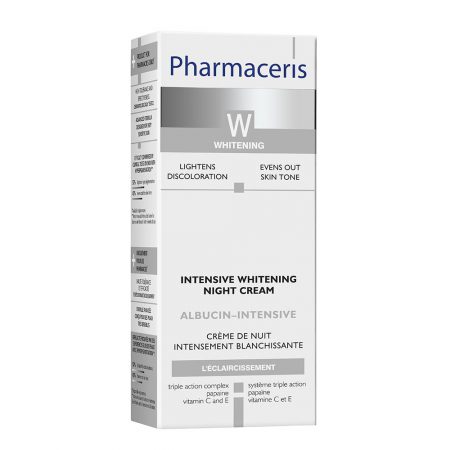 PHARMACERIS W, Albucin Intensive – skaistinamasis naktinis kremas