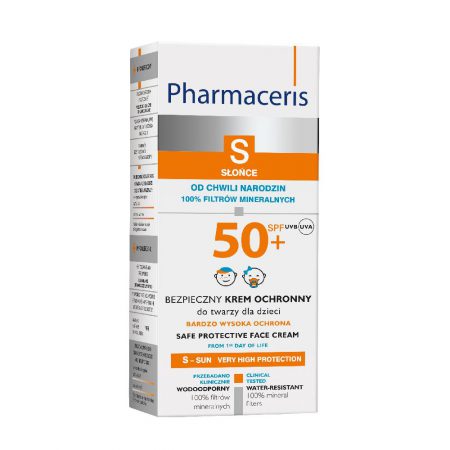 PHARMACERIS S, Apsauginis kremas vaikams veidui, SPF50+