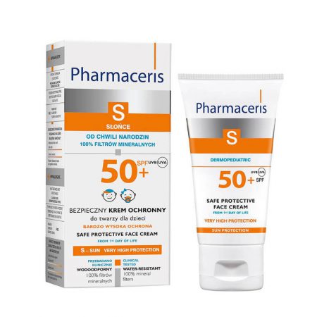 PHARMACERIS S, Apsauginis kremas vaikams veidui, SPF50+